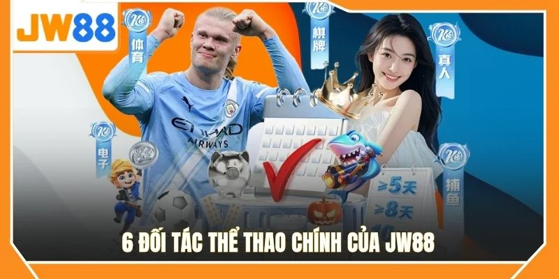 6 đối tác thể thao chính của JW88